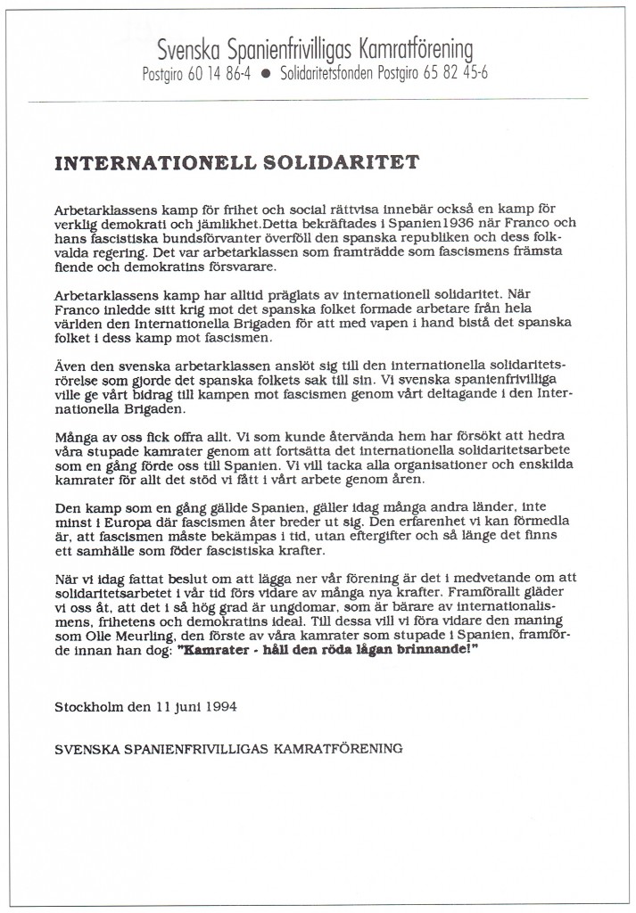 Internationell solidaritet